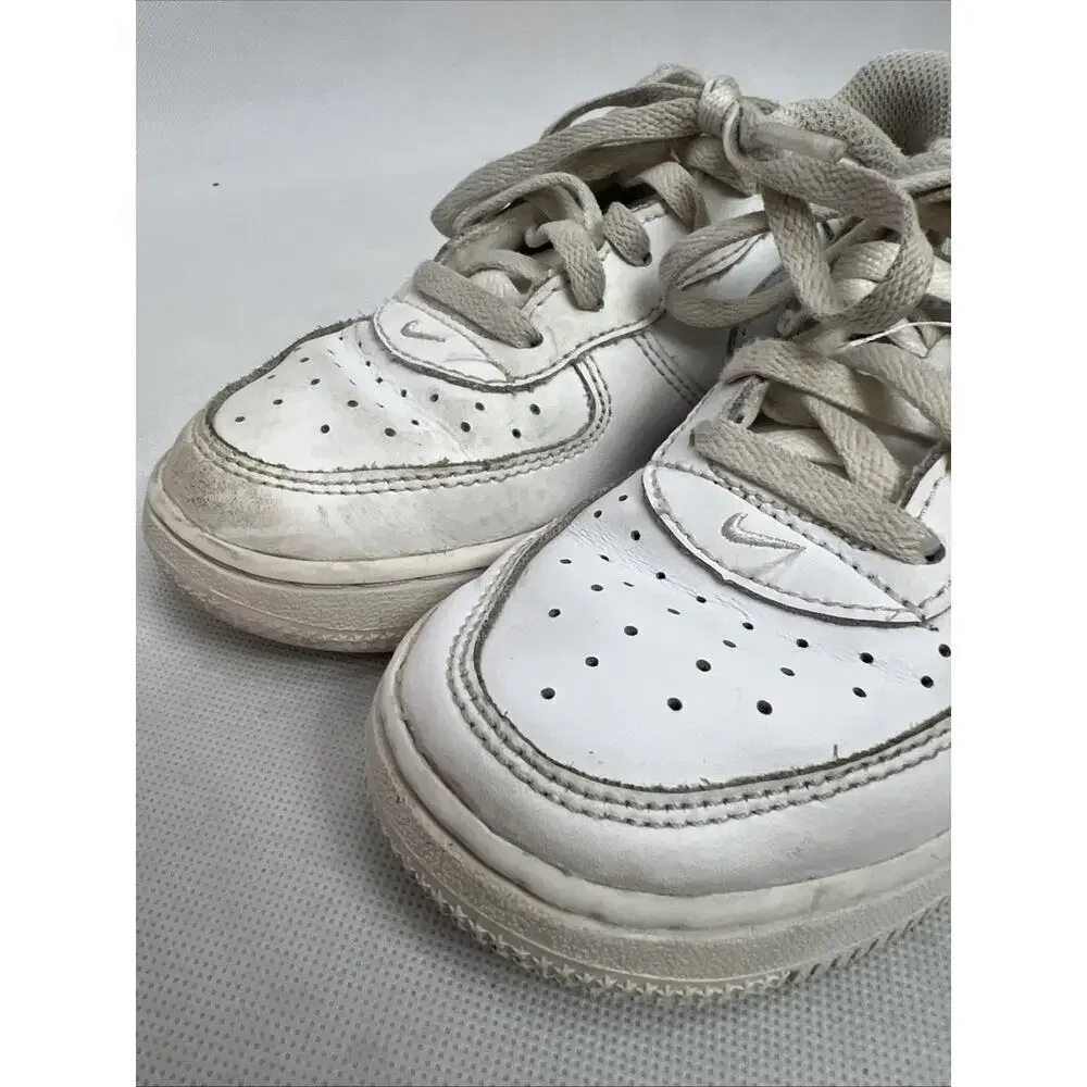 Nike Shoes Kids Size 12C White Air Force 1 Low Leather Sneakers DH2925-111